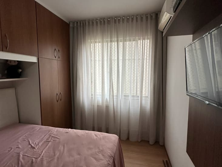 Cortina para quarto linho prega wave