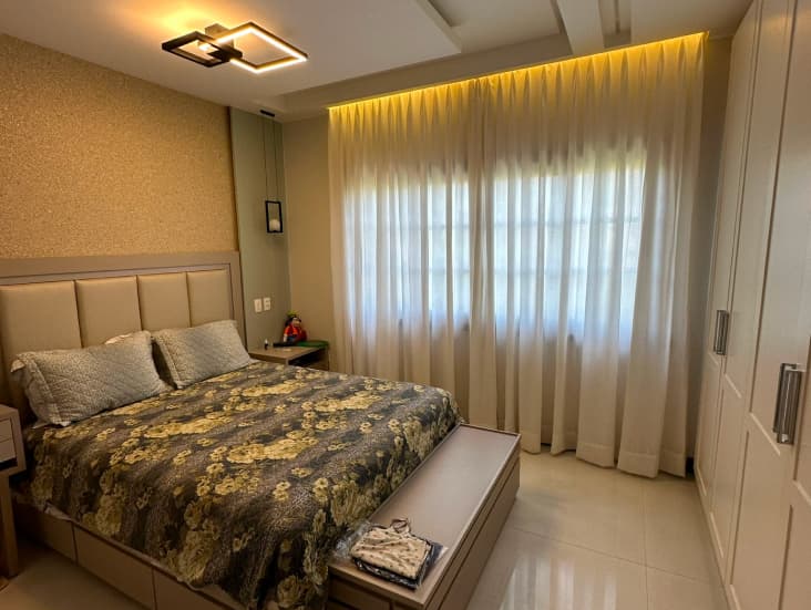 Cortina para quarto prega americana